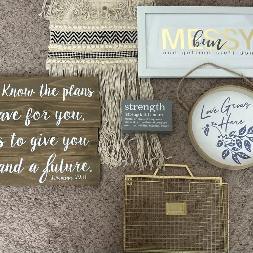 BOHO Room‎ Decor Bundle Gold Warm Colors Wall Decor